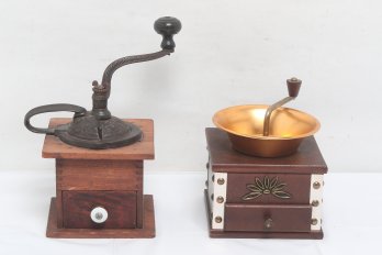 Pair Of Antique/vintage Coffee Grinders
