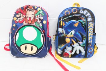 Sonic And Nintendo Super Mario Bros. Backpacks