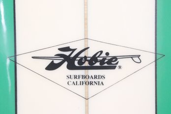 Hobie Surfboards Longboard 7'6' Triple Fin Green Stripe With Da Kine Leash