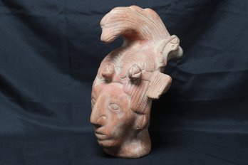 Large Replica Of Pre-columbian Head Figure
