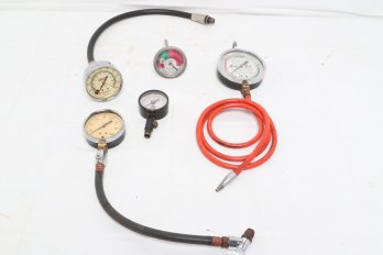Group Of Pressure Gauges For Automotive Use