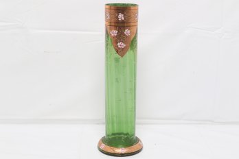 Antique 12' Moser Enameled Art Glass Vase