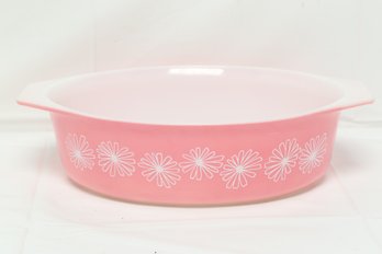Vintage Pyrex Pink Daisy Casserole Dish