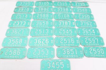 Lot Of 29 Vintage Wisconsin Bike License Plates