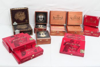 Collection Of Vintage New Empty Cigar Boxes