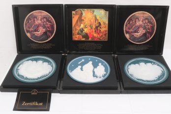 Set Of Three Villeroy & Boch Christmas Plates From 1970's Made In West Germany