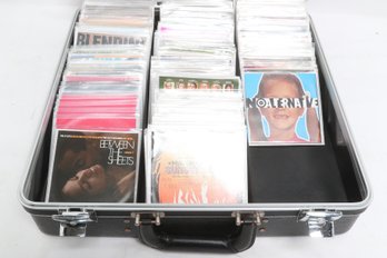 Large CD Lot Approx 140 Mixed Genre Albums With Travel Storage Case