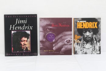 Group Of Three Jimi Hendrix Illustrated Large Books
