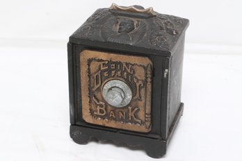 Antique Cast Iron ' Coin Deposit Bank'