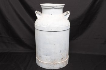 Large Vintage Metal Milk Can