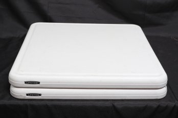 Pair Of Small 2' X 2' Lifetime  Folding Tables