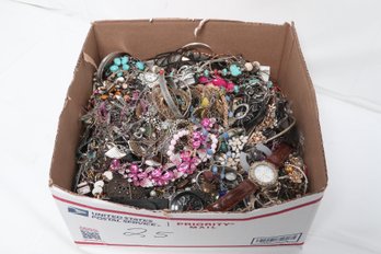 25lb Of Mixed Costume Jewelry