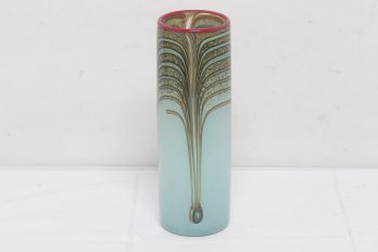 Stunning 11' Henry Levine Art Glass Vase - Signed