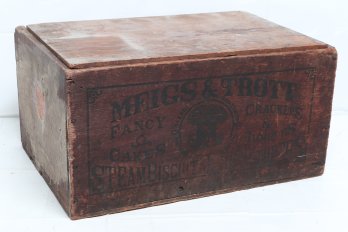Antique Meigs & Trott Wooden Advertising Shipping Crate (24' X 17' X 12.5')