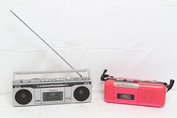 Vintage Sanyo Model M7000 & Street Beat Model CT-72 Boomboxes