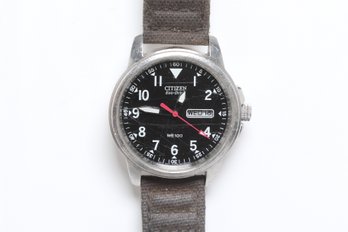 Citizen Eco-drive BM8180-03E Men's Wrist Watch With Black Dial And Woven Strap - Working