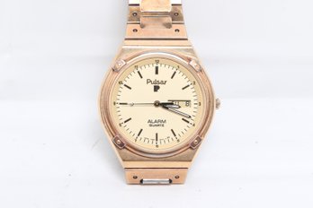 Vintage Pulsar By Seiko Alarm Men's Wrist Watch - Working