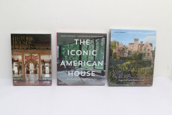 ARCHITECTURE & DESIGN LOT: Three Illustrated Books  Historic Houses, American Homes Etc.