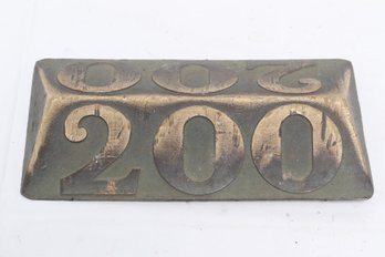 .vintage Rare 1960's Golf 200 Yard Marker Made Of Solid Bronze