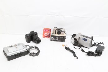 Group Of Vintage Cameras Including Nikon