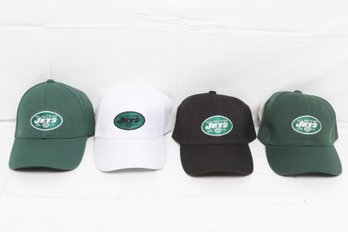 Four New York Jets Baseball Caps - New