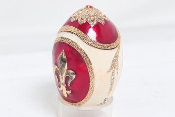 Faberg Style Enamel Decorative Egg