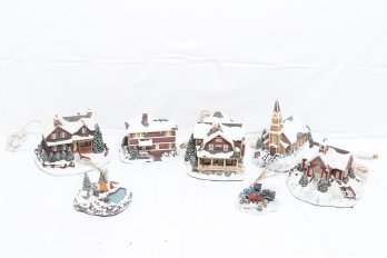 Group Of Hawthorne  Village Terri Redlin Christmas Houses