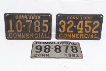 Lot Of Vintage Commercial License Plates
