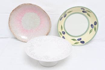 Large Dansk Ceramic Center Bowl Together With Two Other Modern Ceramic Center Bowls