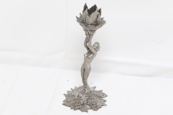 Vintage Athena 100% Pewter Candlestick