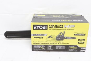 Ryobi One  HP 18V Brushless Whisper Series 12in Battery Chainsaw - New In Box