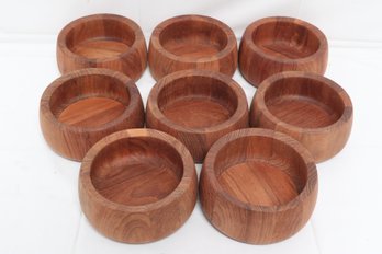 8 Dansk Teak Wood Bowls MSM