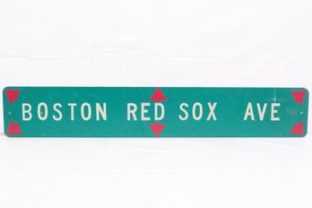 Novelty Street Signed For ' Boston Red Sox Ave'