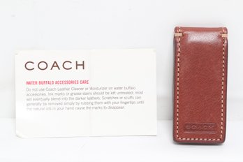 Coach Leather Money Clip