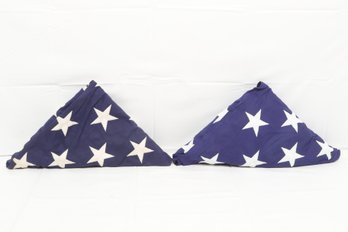 Two Folded American Flags