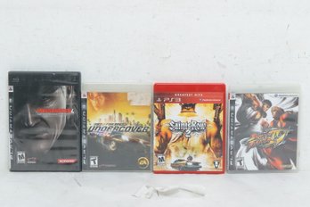4 Play Station 3 Games: Metalgearsolid 4, Need For Speed, Saints Row 2 & Street Fighter IV