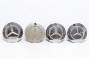 Set Of Four Vintage Mercedes -benz Wheel Hub Caps