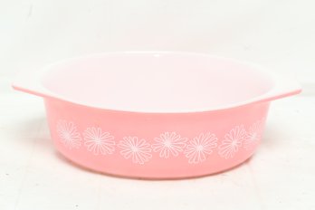 Vintage Pyrex Pink Daisy Casserole Dish