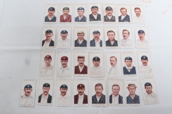 Group Of Authentic Circa 1908 Cricketers Tabacco Trading Cards