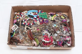 17lb Of Mixed Costume Jewelry And Watches
