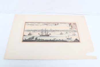 Vintage/antique Hand Colored Print Of  New York City