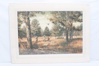 Robert Abbett ' Riverview Quail' Large Lithograph By Renowned Wildlife Artist - Signed And Numbered In Pencil