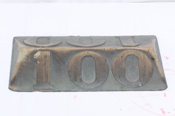 Rare Vintage Very Heavy Brass Golf Marker 100 Yard