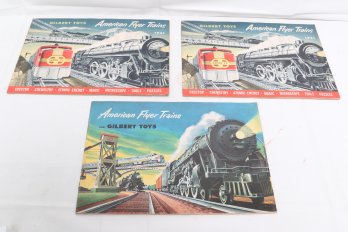 Three Vintage Catalogs For A.C. Gilbert Company  American Flyer Trains