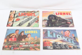 Four  Vintage Catalogs For Lionel Trains