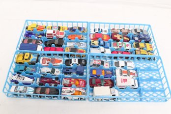 Large Grouping Of Vintage Hotwheels/matchbox Toy Cars W/4 Basket Cases