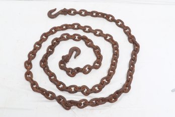 11'long 16 Pound Resue/recovery Chain W/hook On Both Ends