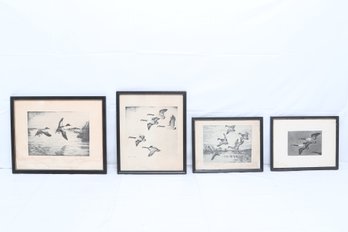 Group Of Four Vintage Game Birds Prints