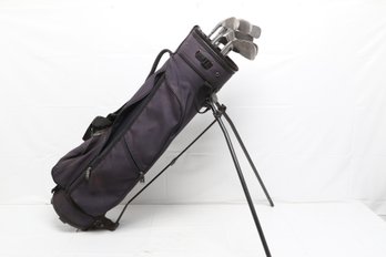 Set Of Lynx Golf Clubs In A Stand Bag