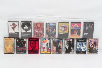 15- Preowned Jimi Hendrix & The Rolling Stones Cassette Tapes (tested)